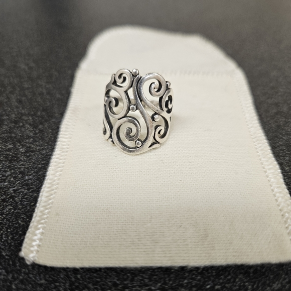 James Avery Intricate Silver Swirl Ring - Picture 6 of 7